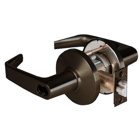 Best Grade 1 Dormitory Cylindrical Lock, 15 Lever, D Rose, SFIC Less Core, Dark Bronze Finish, 2-3/4-in A 9K37T15DSTK690